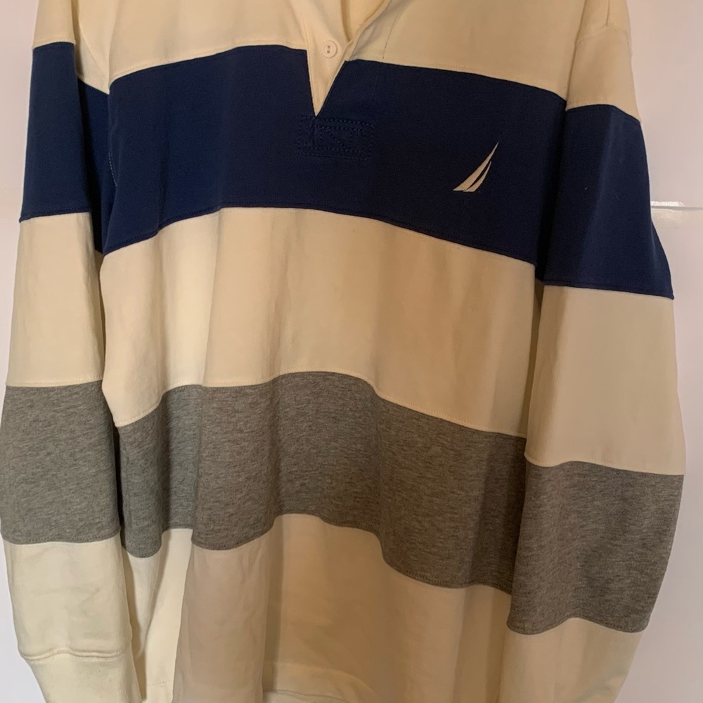 Men’s L Vintage Rugby Nautica  Polo Shirt with Logo